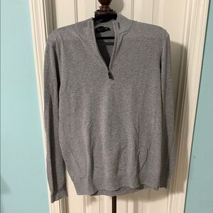 Gray Half-Zip Men's Sweater